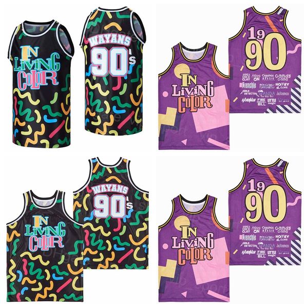 men 1990 90 movie wayans basketball jersey tv series in living color hip hop color black purple for sport fans breathable hiphop all stitche
men 1990 90 movie wayans basketball jersey tv series in living color hip hop color black purple for sport fans breathable hiphop all stitche