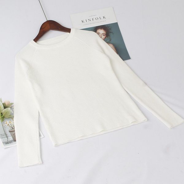2021 new basic thick knitted autumn winter warm pullover sweater soft long sleeves female jumper 3ncp, White;black 
2021 new basic thick knitted autumn winter warm pullover sweater soft long sleeves female jumper 3ncp, White;black