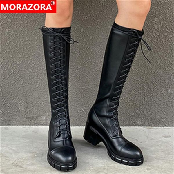 boots morazora 2021 arrival knee high square heels round toe lace up winter genuine leather women black
boots morazora 2021 arrival knee high square heels round toe lace up winter genuine leather women black