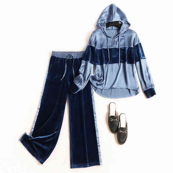 women's two piece pants autumn winter tracksuit fashion designers color block hooded velvet hoodies and suit casual matching sets ie3w, White
women's two piece pants autumn winter tracksuit fashion designers color block hooded velvet hoodies and suit casual matching sets ie3w, White