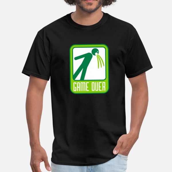 game over button puke vomit nausea vomit spit buzz t shirt digital printing custom tracksuit hoodie sweatshirt