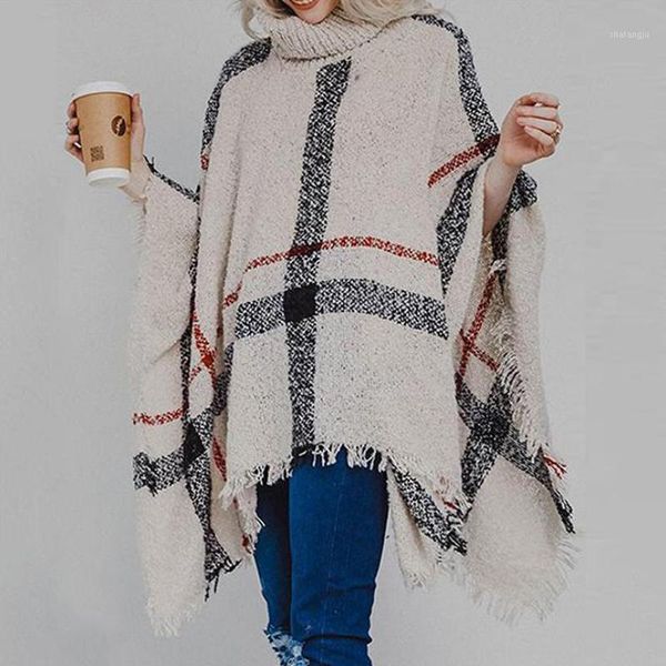 2019 sweater women's long section high collar fringed shawl large size sweater1, White;black
2019 sweater women's long section high collar fringed shawl large size sweater1, White;black