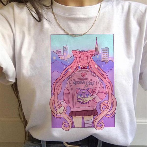 kawaii sailor moon 90s t shirt women funny cartoon harajuku femela ullzang cute usagi anime t shirt aesthetic graphic tees, White
kawaii sailor moon 90s t shirt women funny cartoon harajuku femela ullzang cute usagi anime t shirt aesthetic graphic tees, White