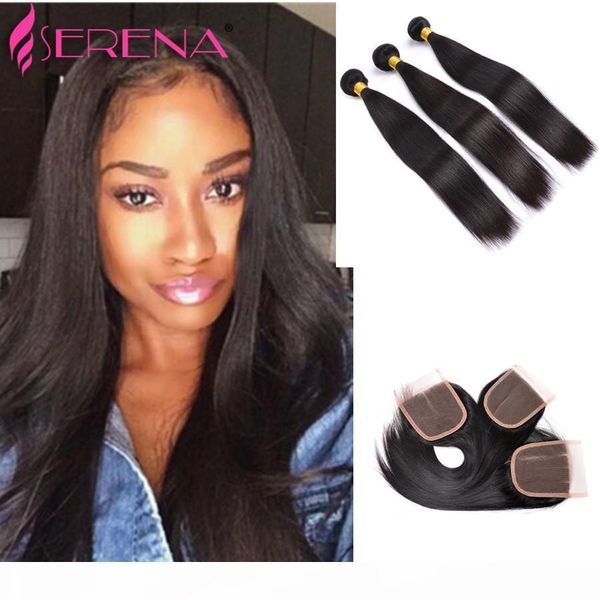three part (4"x 4") lace closure with 3 bundles silky straight hair extension weft 100% human hair weave brazilian hair, Black;brown
three part (4"x 4") lace closure with 3 bundles silky straight hair extension weft 100% human hair weave brazilian hair, Black;brown