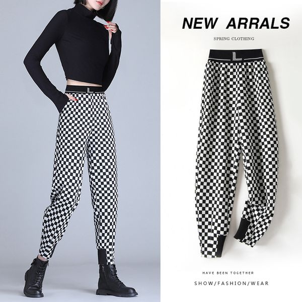 designer women's casual sports pants 2022 spring and autumn new loose harem pants, Black;white
designer women's casual sports pants 2022 spring and autumn new loose harem pants, Black;white
