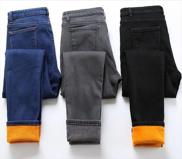 women high waist increase down jeans winter warm jeans bound feet thickening velvet elastic trousers women pants plus size, Black
women high waist increase down jeans winter warm jeans bound feet thickening velvet elastic trousers women pants plus size, Black