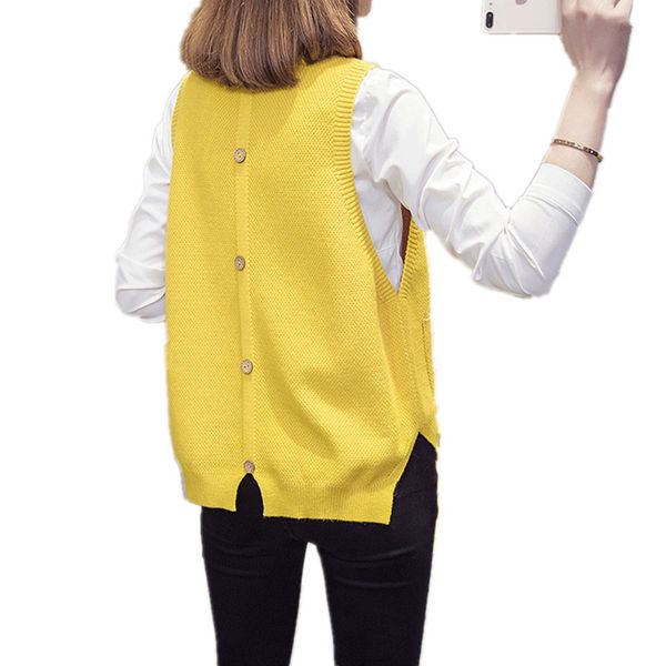 fashion patchwork v-neck women's knitted vest preppy style loose plus size veste femme sweater pullover korean sleeveless vests lj20120, Black;white
fashion patchwork v-neck women's knitted vest preppy style loose plus size veste femme sweater pullover korean sleeveless vests lj20120, Black;white