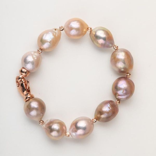 bangle arrived nucleated cultured pearl bracelet 12-13*13-16mm natural mixed rose gold clasp, Black
bangle arrived nucleated cultured pearl bracelet 12-13*13-16mm natural mixed rose gold clasp, Black