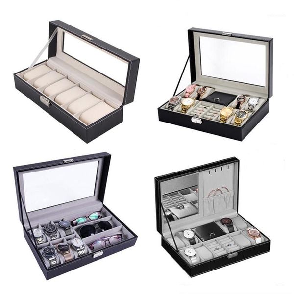 6/6+3/8+2 grids storage watch box pu leather watch holder organizer with lock for quartz watches jewelry boxes display gift1, Black;blue
6/6+3/8+2 grids storage watch box pu leather watch holder organizer with lock for quartz watches jewelry boxes display gift1, Black;blue