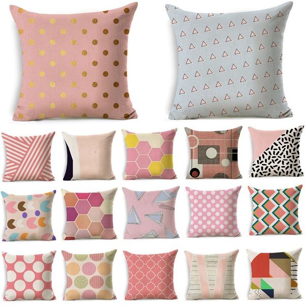 1pcs colorful geometric dots pink pattern cotton linen home decor sofa car cushion decoration cover decorative pillowcase 40231
1pcs colorful geometric dots pink pattern cotton linen home decor sofa car cushion decoration cover decorative pillowcase 40231