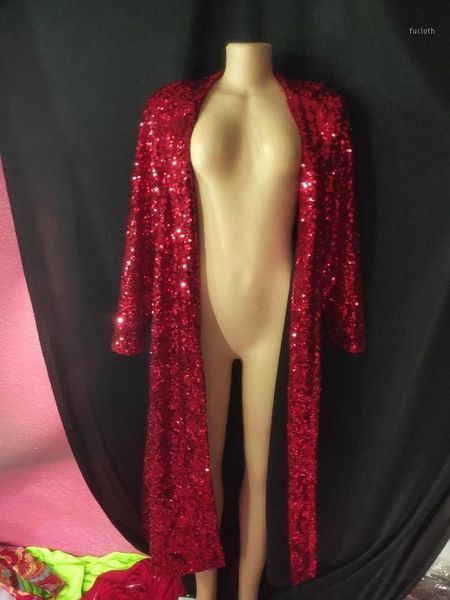 flashing red blue sequins handmade jacket birthday celebrate long jacket women singer stage bar dance outfit1, Black;red
flashing red blue sequins handmade jacket birthday celebrate long jacket women singer stage bar dance outfit1, Black;red