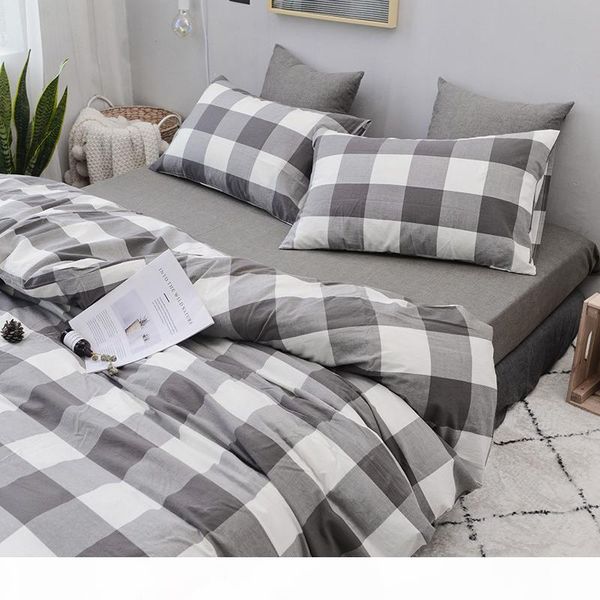 grey white plaid style 100% cotton wash cotton 3pcs duvet cover sets(1pcs duvet cover+2pcs pillowcase) 3pcs bedding sets
grey white plaid style 100% cotton wash cotton 3pcs duvet cover sets(1pcs duvet cover+2pcs pillowcase) 3pcs bedding sets