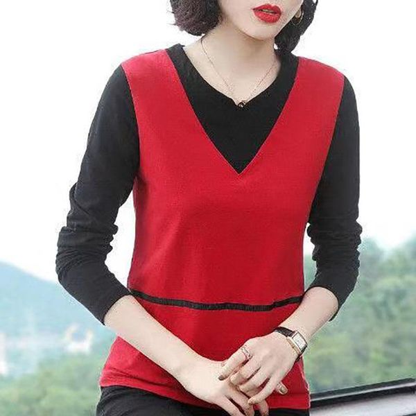 women's blouses & shirts splice spring autumn style women lady casual long sleeve v-neck patchwork blusas dd8971, White
women's blouses & shirts splice spring autumn style women lady casual long sleeve v-neck patchwork blusas dd8971, White