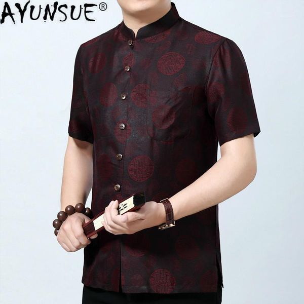 ayunsue men's shirt casual summer mens shirts vintage clothes chinese style short sleeve shirt camisas masculina 2020 kj46851, White;black
ayunsue men's shirt casual summer mens shirts vintage clothes chinese style short sleeve shirt camisas masculina 2020 kj46851, White;black