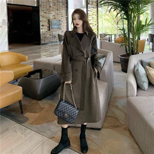 2020 the new spring women woolen cloth trench coat long sleeve vintage korean ladiesfashion casual elegant maxi cloak streetwear1, Tan;black
2020 the new spring women woolen cloth trench coat long sleeve vintage korean ladiesfashion casual elegant maxi cloak streetwear1, Tan;black