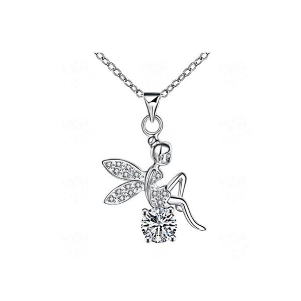 new chain long necklace angel girl necklace jewelry women chokers siliver zircon crystal girl pendant gift box, Silver
new chain long necklace angel girl necklace jewelry women chokers siliver zircon crystal girl pendant gift box, Silver