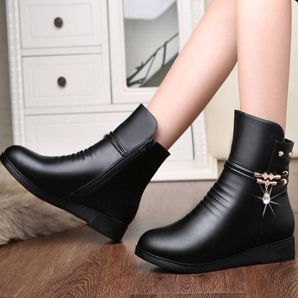 boots women ankle soft pu leather female platform wedages woman footwear fashion 2021 ladies shoes winter short snow boot, Black
boots women ankle soft pu leather female platform wedages woman footwear fashion 2021 ladies shoes winter short snow boot, Black