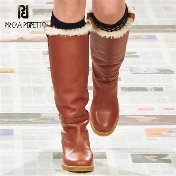 boots prova perfetto genuine leather wool thigh high warmest fashion round toe square heel slip-on shoes for women 2021 winter1, Black
boots prova perfetto genuine leather wool thigh high warmest fashion round toe square heel slip-on shoes for women 2021 winter1, Black