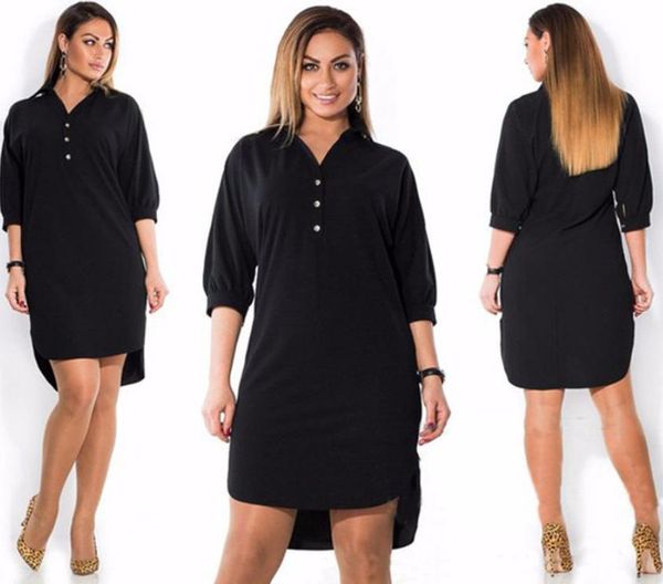 casual dresses shirt dress plus size office ladies women summer streetwear robe ete 2021 solid black blue xxxxxl vestidos mujer, Black;gray
casual dresses shirt dress plus size office ladies women summer streetwear robe ete 2021 solid black blue xxxxxl vestidos mujer, Black;gray