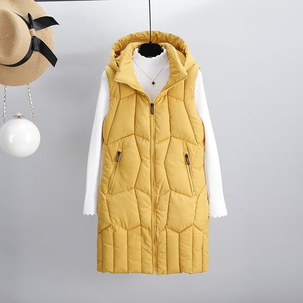 thick warm long women's vest 2020 korean winter down waistcoat female casual hooded zipper sleeveless jacket long vests parkas lj201204, Black;white
thick warm long women's vest 2020 korean winter down waistcoat female casual hooded zipper sleeveless jacket long vests parkas lj201204, Black;white