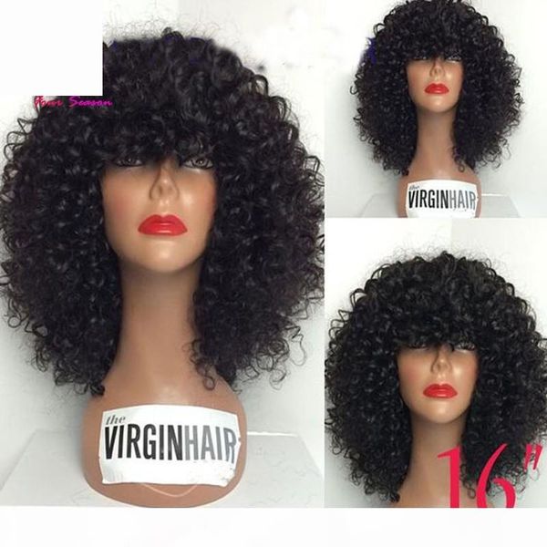 glueless full lace wig mongolian hair full lace human hair wigs for black women lace front wig with full bangs, Black;brown
glueless full lace wig mongolian hair full lace human hair wigs for black women lace front wig with full bangs, Black;brown