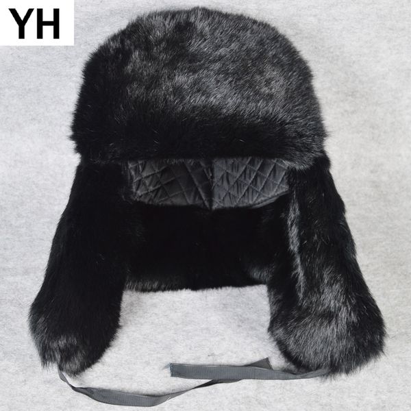 men winter real bomber hats russia outdoor super warm 100% natural hat man genuine rabbit fur cap, Blue;gray
men winter real bomber hats russia outdoor super warm 100% natural hat man genuine rabbit fur cap, Blue;gray