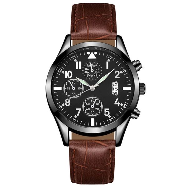 multifunctional men's single leisure calendar business quartz watch men's luminous watch, Slivery;brown
multifunctional men's single leisure calendar business quartz watch men's luminous watch, Slivery;brown