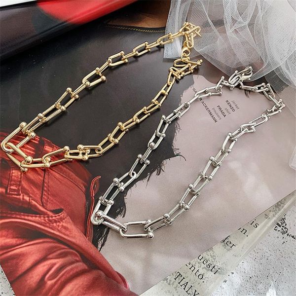 fashion necklace for women luxury metal chain necklaces party statement hip hop street jewelry z392, Silver
fashion necklace for women luxury metal chain necklaces party statement hip hop street jewelry z392, Silver