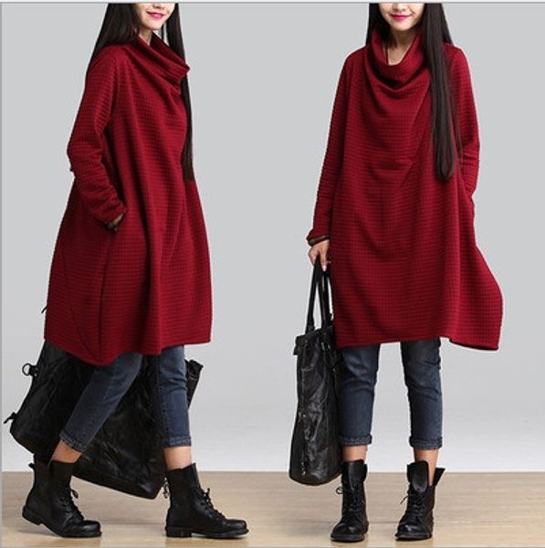 2020 spring and autumn new korean version of dress skirt large women's art pile neck mid long skirt loose and thin long sleeve dress dw, Black;gray
2020 spring and autumn new korean version of dress skirt large women's art pile neck mid long skirt loose and thin long sleeve dress dw, Black;gray