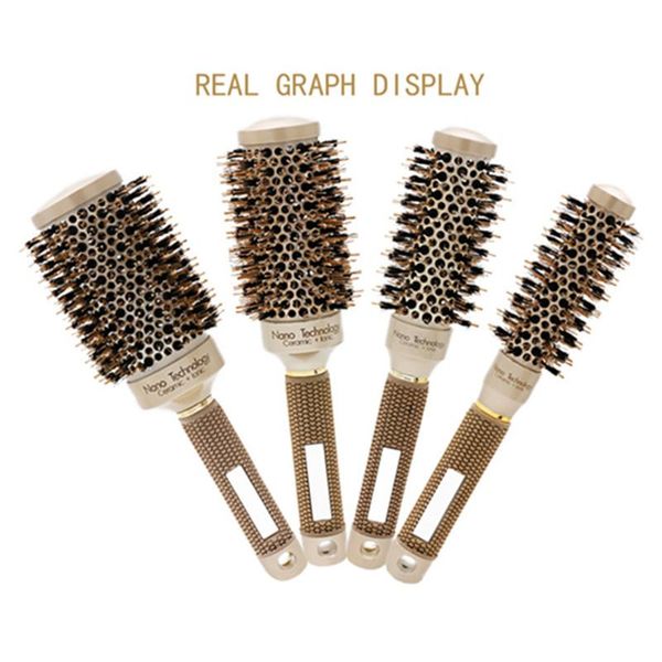 hair brushes 1pc/4pcs comb brush nano hairbrush ceramic ion round barrel hairdressing salon styling tool 30#216, Silver
hair brushes 1pc/4pcs comb brush nano hairbrush ceramic ion round barrel hairdressing salon styling tool 30#216, Silver