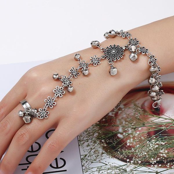 female adjustable antique silver plated bracelet for women hand chain bracelets bell accessories tibetan jewelry ng, Black
female adjustable antique silver plated bracelet for women hand chain bracelets bell accessories tibetan jewelry ng, Black