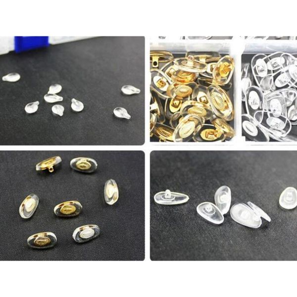 kit eyewear silicone eyeglass transparent glasses nose pads practical repair tool fashion sunglass push in non slip screw on, Silver
kit eyewear silicone eyeglass transparent glasses nose pads practical repair tool fashion sunglass push in non slip screw on, Silver