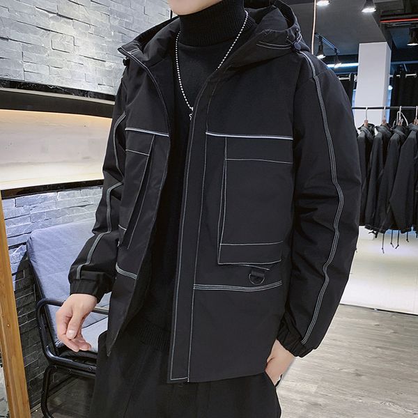 men's korean fashionable cool down padded jacket cotton clothes autumn and winter coat new, Black
men's korean fashionable cool down padded jacket cotton clothes autumn and winter coat new, Black