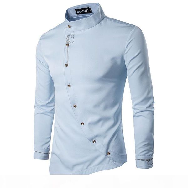 men new long sleeve chemise homme casual slim fit button down irregular shirt mens dress shirts print wedding tuxedo shirts, White;black
men new long sleeve chemise homme casual slim fit button down irregular shirt mens dress shirts print wedding tuxedo shirts, White;black