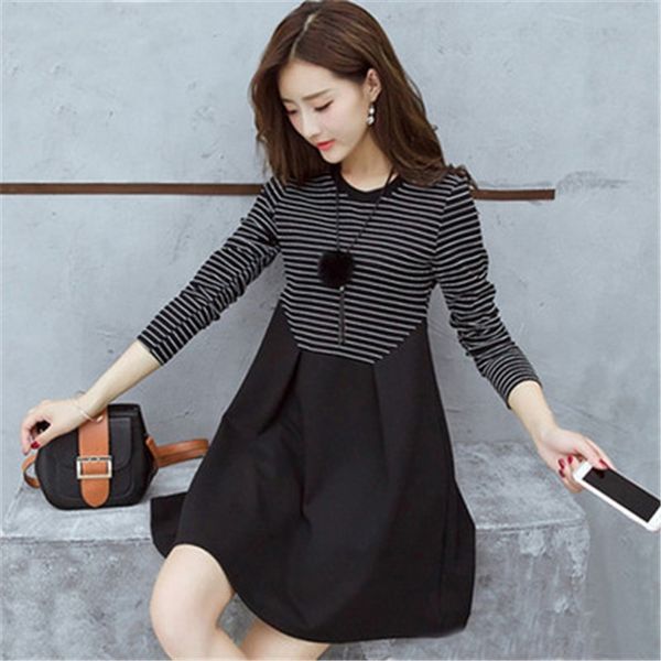 0znuh long autumn new korean fashion black spring women's autumn font korean font and and white stripes large pregnant women's mid, Black;gray
0znuh long autumn new korean fashion black spring women's autumn font korean font and and white stripes large pregnant women's mid, Black;gray