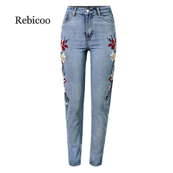 women's jeans denim casual trousers cotton high waist embroidery woman slim pencil pants plus size, Blue
women's jeans denim casual trousers cotton high waist embroidery woman slim pencil pants plus size, Blue