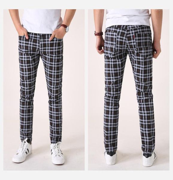 wholesale- male plaid casual pants small straight pants spring thin jeans elastic in high waist1, Black
wholesale- male plaid casual pants small straight pants spring thin jeans elastic in high waist1, Black
