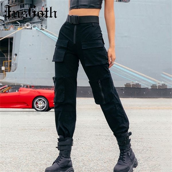 insgoth streetwear cargo pants women casual joggers black high waist loose female long trousers harajuku fashion pants lady pant lj200820, Black;white
insgoth streetwear cargo pants women casual joggers black high waist loose female long trousers harajuku fashion pants lady pant lj200820, Black;white