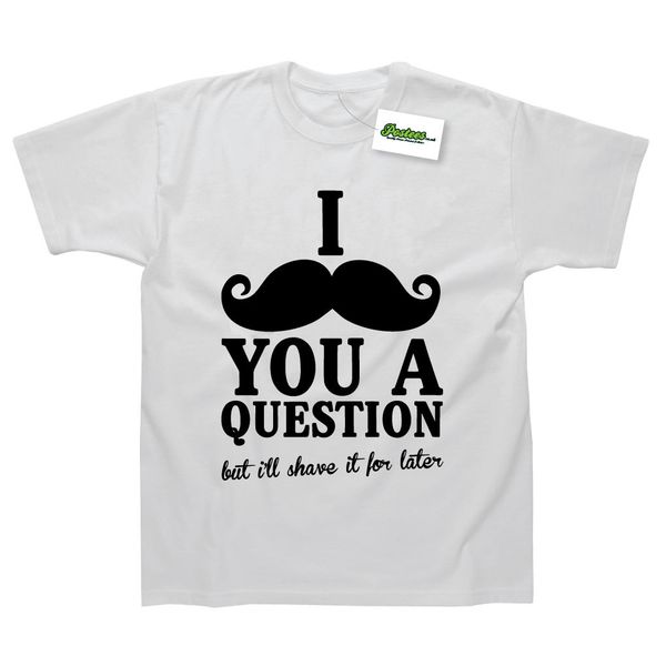 i moustache you a question funny printed t-shirt tee 100% cotton humor men crewneck tee shirts sport hooded sweatshirt hoodie
i moustache you a question funny printed t-shirt tee 100% cotton humor men crewneck tee shirts sport hooded sweatshirt hoodie