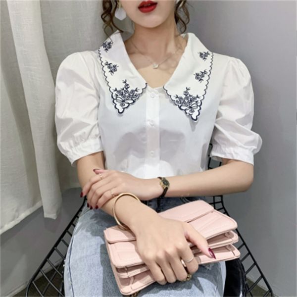 ladies of and blouses embroidered korean blouse peter pan collar puff shirts vintage mujer cevt, White
ladies of and blouses embroidered korean blouse peter pan collar puff shirts vintage mujer cevt, White