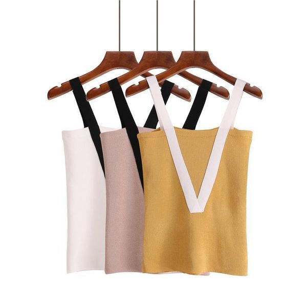 summer women knitting solid backless camis sleeveless tee shirts girls tanks crop knitwear patchwork v straps girls, White
summer women knitting solid backless camis sleeveless tee shirts girls tanks crop knitwear patchwork v straps girls, White