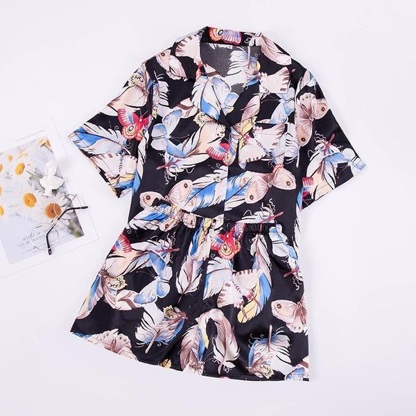 printed satin pajamas set silk satin short sleeve shorts sleepwear sets ladies nightsuits pyjama homewear1, Black;red
printed satin pajamas set silk satin short sleeve shorts sleepwear sets ladies nightsuits pyjama homewear1, Black;red