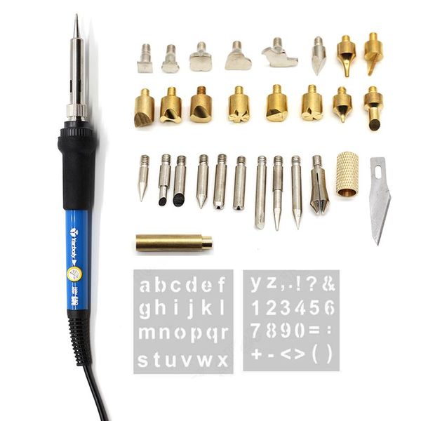 hand & power tool accessories 60w adjustable soldering iron carving pyrography wood embossing burning pen set welding tips kit
hand & power tool accessories 60w adjustable soldering iron carving pyrography wood embossing burning pen set welding tips kit