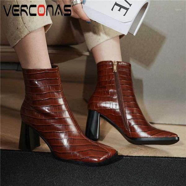 boots verconas concise fashion women ankle autumn winter genuine leather square toe shoes woman office casual thick heels boots1, Black
boots verconas concise fashion women ankle autumn winter genuine leather square toe shoes woman office casual thick heels boots1, Black