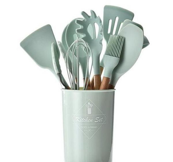 sile kitchenware set with wooden handle non-stick spoon scoop spatula tongs utensilios de cocina kit wmttoq dh_garden
sile kitchenware set with wooden handle non-stick spoon scoop spatula tongs utensilios de cocina kit wmttoq dh_garden