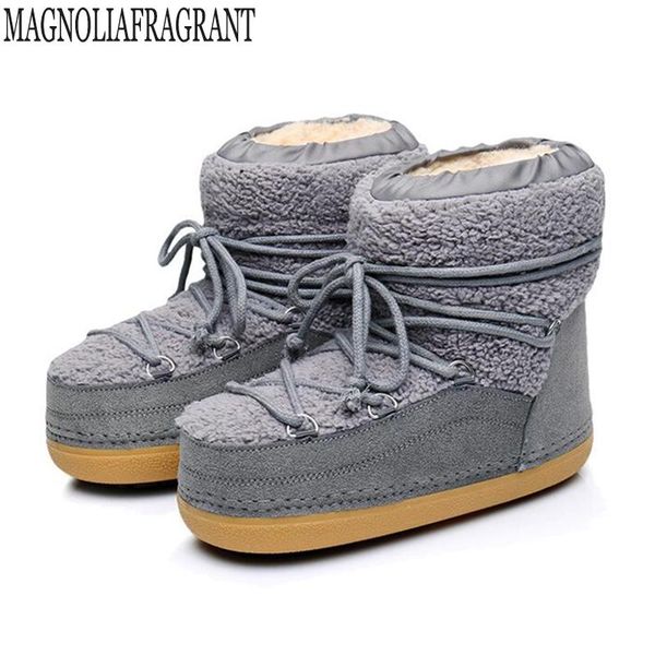 2020 new warm winter snow boots real nubuck suede leather women casual fashion thread sewing ankle flat women's boots k603, Black
2020 new warm winter snow boots real nubuck suede leather women casual fashion thread sewing ankle flat women's boots k603, Black