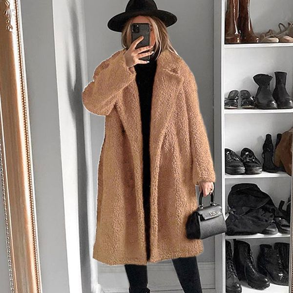 winter women 2020 casual loose long lapel coat female vintage plus size thick faux fur jackets solid color plush overcoat
winter women 2020 casual loose long lapel coat female vintage plus size thick faux fur jackets solid color plush overcoat