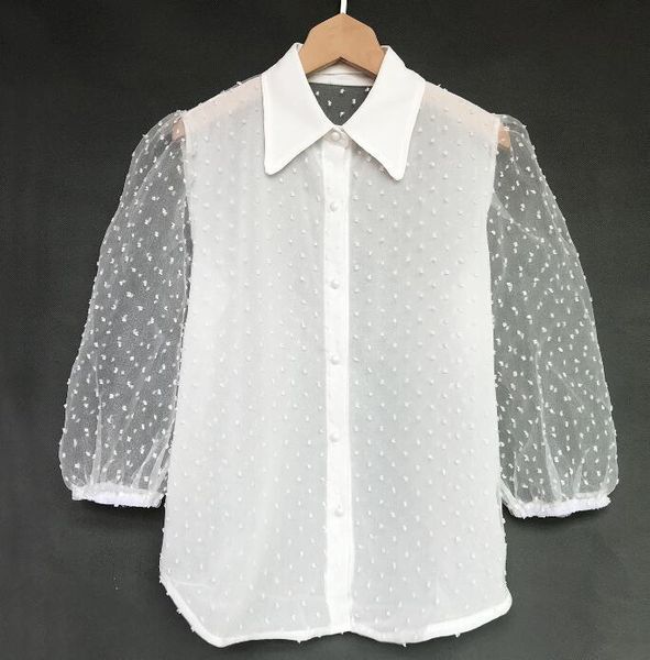 2021 new summer chiffon shirt male transparent beading blowing women's shirts mrs. blusa clothes wqr6, White
2021 new summer chiffon shirt male transparent beading blowing women's shirts mrs. blusa clothes wqr6, White