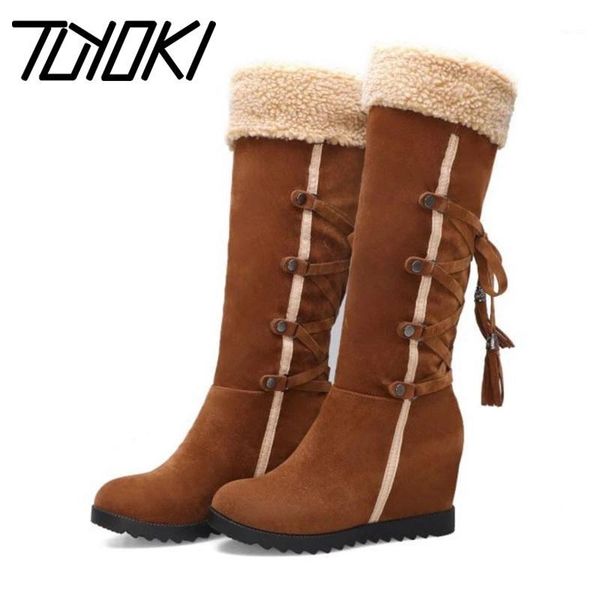 boots tuyoki women winter high heels knee cross strap retro wedges long fashion shoes woman footwear size 32-431, Black
boots tuyoki women winter high heels knee cross strap retro wedges long fashion shoes woman footwear size 32-431, Black