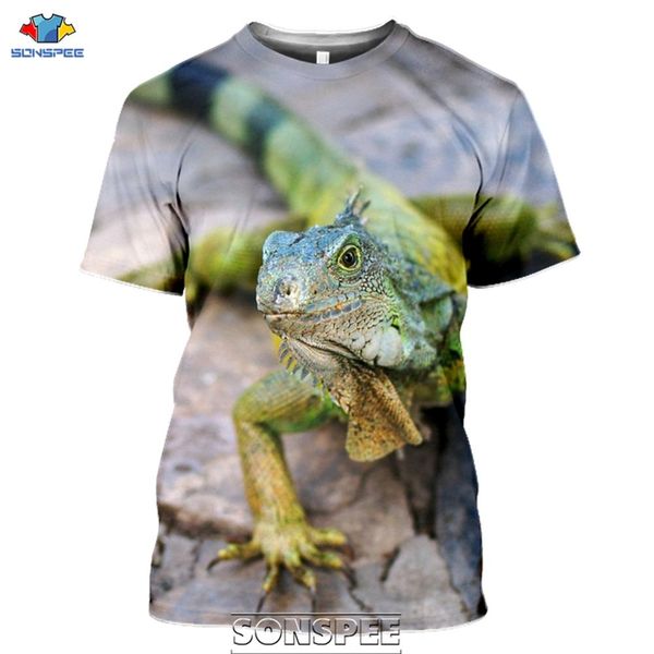 cool lizard iguana 3d print shirts humor comics funny men clothing